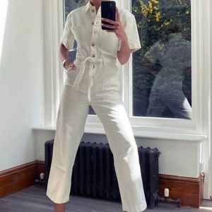 Topshop white jumpsuit